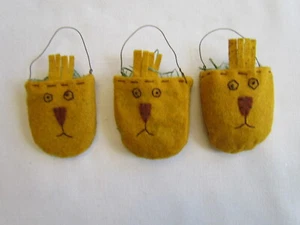 Mini adornos de pollito de Pascua estilo primitivo / cesta Collins AF-7306 NUEVO 3 piezas - Imagen 1 de 4