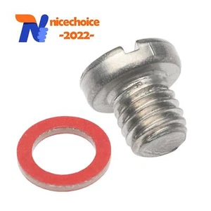 Nuevo kit de tornillos y juntas de tapón de llenado de drenaje de cabeza de ranura para fueraborda Yamaha unidad inferior - Imagen 1 de 6