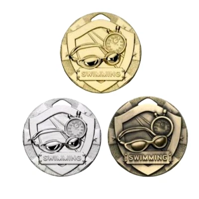 GOODWILL Schwimmmedaille Brille Timer 50 mm Schild KOSTENLOSE Band Gravur & UKpp G810/1/2