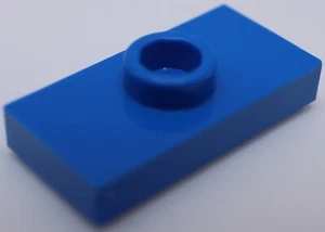 Lego 15x Placa Azul Modificada 1 x 2 con 1 Tachuela con Ranura y Soporte de Tachuela Inferior - Imagen 1 de 1