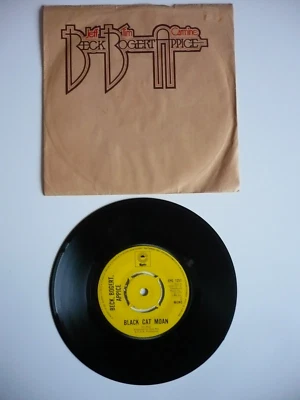 Jeff Beck, Bogert, Appice Black Cat Moan 7" Vinyl UK 1973 Epic 1st Press Single Foto 1 de 4