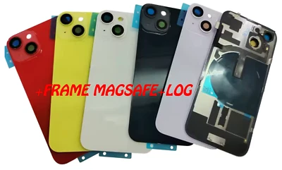 OMEGATECH Scocca Posteriore +Vetro Fotocamera Frame M*gsafe per Iphone 14 Back Cover
