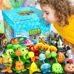 New PLANTS VS ZOMBIES Toys FULL SET GIFT BOX Game Toy Action Figures Bullet Map - Picture 1 of 24