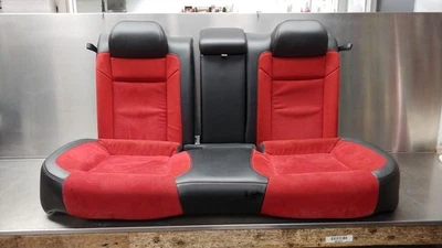 2015-2023 Dodge Charger OEM Black Leather Ruby Red Suede Rear Seats - Image 1 of 4