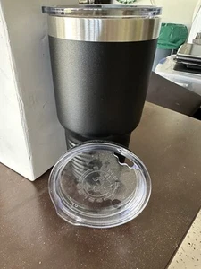 POLAR CAMEL BLACK 8" Insulated Stainless Steel Tumbler Travel Mug - Picture 1 of 4