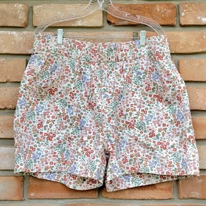 LEVI'S Women's Pull-On Shorts Ivory Multi Floral 100% Cotton High Rise Sz XL - Picture 1 of 12