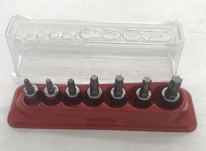 SNAP-ON TOOLS 207EFTXY 3/8" Drive TORX Bit Standard Socket Set 7pcs USA pakld075 - Foto 1 di 9