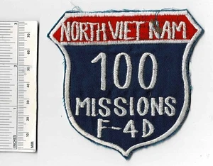 Vietnam War F-4 PHANTOM JET 100 Missions North F-4D USAF US Air Force Navy Patch - Picture 1 of 2