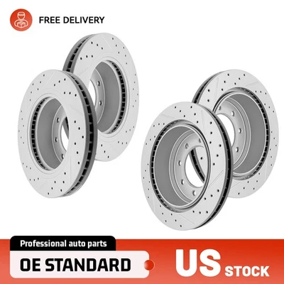 Rotores de freno de disco perforados delanteros y traseros para Nissan NV1500 NV2500 NV3500 2012-2021 Foto 1 de 4