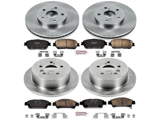 Kit de pastillas de freno y rotor delanteras y traseras para 04-10 Toyota Sienna PQ48B4 Foto 1 de 1