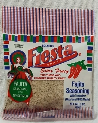 Bolner's Fiesta Condimento Fajita Extra Elegante, Paquete de 3 Onzas 96 Porciones NUEVO Foto 1 de 4