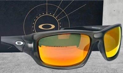 Gafas de sol personalizadas OAKLEY gris humo VÁLVULA + (mercado de accesorios) fuego polarizadas ¡NUEVAS! Foto 1 de 4