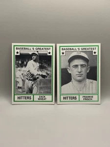 Zack Wheat #36 Frankie Frisch #37 1982 TCMA Greatest Hitters Baseball Card EX - Picture 1 of 5