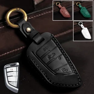 Genuine Leather Car Key Fob Case Cover Bag For BMW X2 X3 X4 X5 X6 1 2 3 4 5 6 7 - Picture 1 of 12
