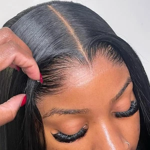13x6 FULL SKINLIKE Real HD Lace Front Wigs Human Hair Pre Plucked Bleached Ti... - Picture 1 of 7