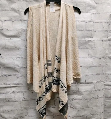 Cárdigan Chaleco Largo Abierto Tejido Umgee S/M Kimono Chevron Azteca Boho Suroeste Foto 1 de 4
