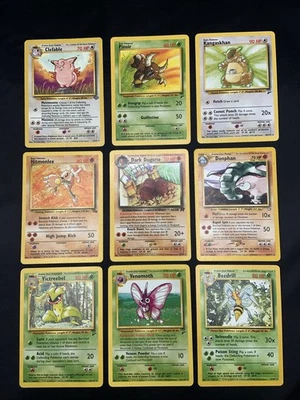 WOTC Vintage Rare Pokemon TCG Lot-Team Rocket, Fossil, Jungle, Neo Genesis MP/HP - Image 1 of 4