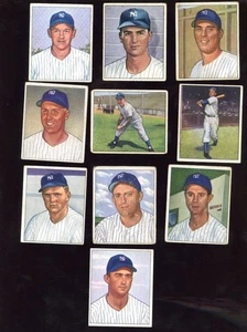 1950 Bowman Baseball Card Lot All World Champion New York Yankees 10 Diff VG/VG+ - Picture 1 of 1