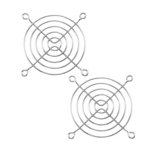 2 Pièces Métalliques Fil Protège Doigts Grille pour 80mm PC Lufter Kue1132 - Photo 1/7