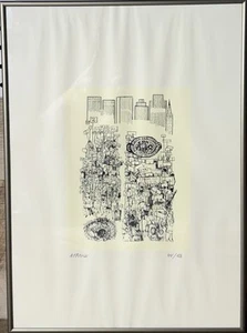 Vintage Abraham Frank Belgium ABC Series Lithograph 44/50 Signed Framed - Picture 1 of 17