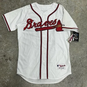 nwt Atlanta Braves Jersey Mens 44 White MLB Baseball JONES 10 Stitched Tackle - Picture 1 of 12