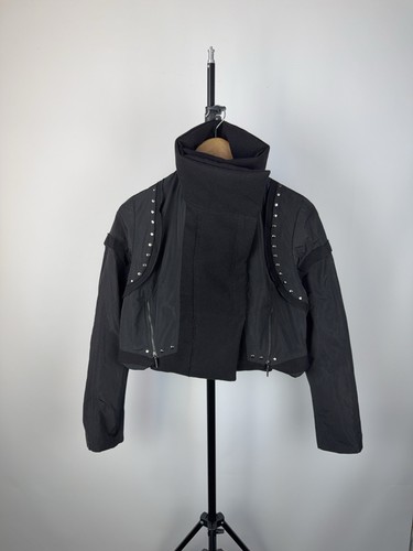 Giacca Bomber Nylon Anni 00 Gotico Avant Garde Stile Rick Owens Donna Taglia M