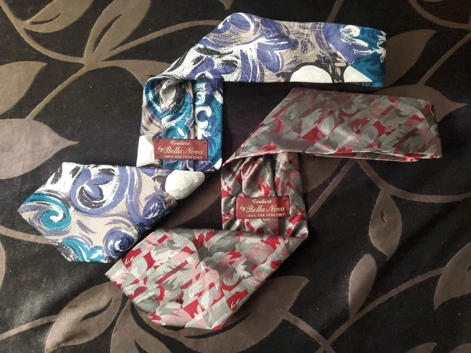 Corbatas italianas de seda Couture by Bella Nova, lote de 2 Foto 1 de 4