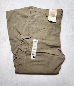Carhartt Men's Canvas Work Dungaree Pants Original Fit 46 x 32 B151 LBR NWT - Picture 1 of 17