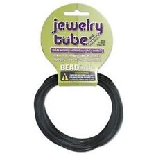 Rubber Hollow Tubing 2mm Black 41113 (5yds ) Round Stretchy Has Connectors