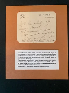 Biglietto autografo di Gaston Calmette - Picture 1 of 1