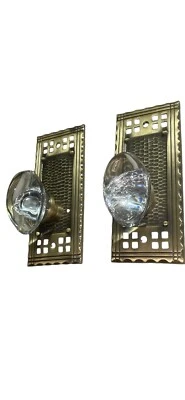 Nostalgic Warehouse Craftsman Plate with Oval Clear Crystal Glass Knob 715270 - Image 1 of 4