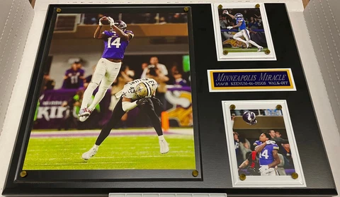 SKOL! MINNEAPOLIS MIRACLE-KEENUM-DIGGS-MINNESOTA VIKINGS 8X10 PHOTO-12X15 PLAQUE Cover