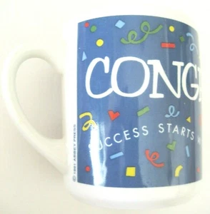 Abschlusstasse HERZLICHEN GLÜCKWUNSCH Erfolg beginnt mit einem Traum 1991 Abbey Press NEU - Bild 1 von 10