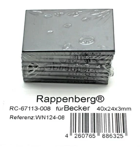 8 alas de carbón, 40x24x3mm, 90130300008, Zg WN124-082, para p. ej. Becker - Imagen 1 de 3
