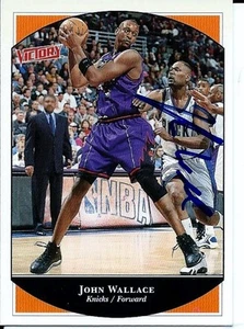Carta Basket Autografata 99-00 Victory John Wallace New York Knicks #247 - Foto 1 di 1