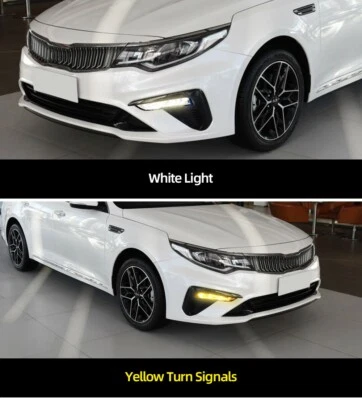 2x DRL Daytime Running Driving Fog Light w/Turn For Kia Optima K5 2019 2020 - Image 1 of 4