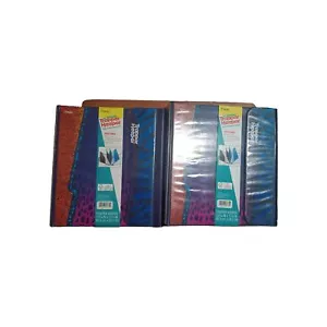 2 Mead Trapper Keeper Binder Animal Print Purple School College - Picture 1 of 10
