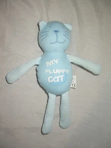 Kuscheltier Katze Bär Bear Bar Bär Cocoon La Redoute blau gestreift My Fluffy cat  - Bild 1 von 1