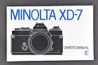 Minolta Xd-7 Bedienungsanleitung (Englisch, ) 1977