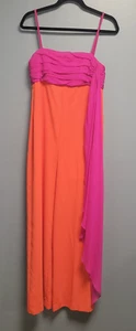 Trina Turk Orange & Fushia Wide Leg Jumpsuit Sample Size 6 - Picture 1 of 13