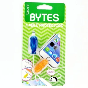 Protector de cable para teléfono celular Tzumi Cord Bytes azul ballena/hipopótamo paquete NUEVO - Imagen 1 de 2