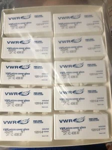 10 Boxes WVR Microscope Slide Cover Slip Glass No. 1 Cat. 48366-067 22x22mm - Picture 1 of 2