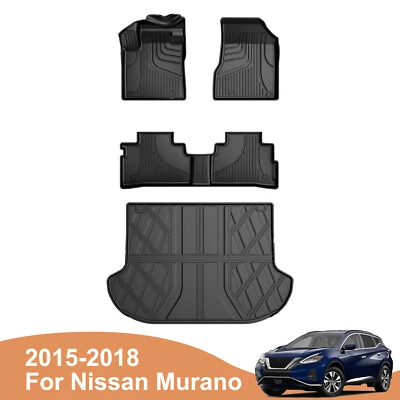 Car TPE All Weather Floor Mats & Rear Trunk Mat Fit For Nissan Murano 2015-2018 - Image 1 of 4