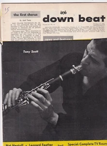 Down Beat Mag Tony Scott 20th Annual Poll October 17, 1956 101219nonr - Imagen 1 de 1
