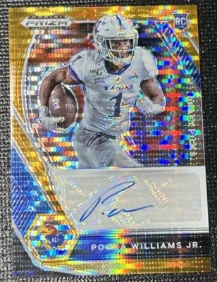 Pooka Williams Jr. 2021 Prizm Draft Picks ORANGE PULSAR Prizm Rookie /49 KANSAS - Image 1 of 2