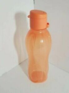 TUPPERWARE Small Eco Water Bottle 16 oz / 500ml Orange Taffy