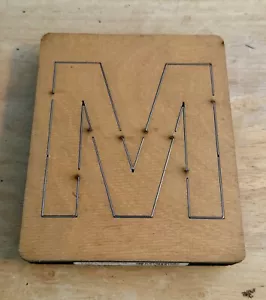 Ellison Educational 6 x 5 Inch Wood BLOCK Die 4” Block M UPPERCASE! RARE! - Picture 1 of 3