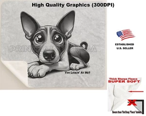 DigiPups Basenji Hunderasse Lookin At Me Cartoon Sherpa Fleece Überwurf Decke - Bild 1 von 6