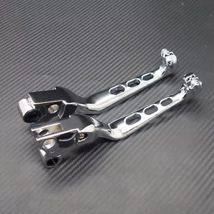 Pair Chrome Skull Brake Clutch Lever For Harley Softail Night Train Dyna - Picture 1 of 7