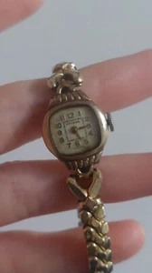 Vintage Art Deco Revere Watch Ladies Wrist Watch Swiss 10kt Gold Fill RUNNING - Picture 1 of 4